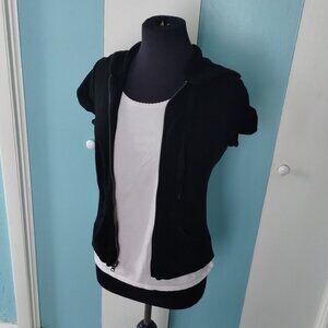 Prospirit Athletic Gear Hooded Zip-Up Black Vest w/ Pockets